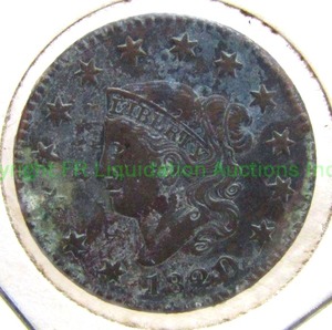 lot 24 image: 1820 Liberty Head Large Cent