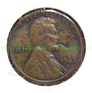 lot 124 image: Very Unique, 1963 Pipe Smoking Lincoln penny