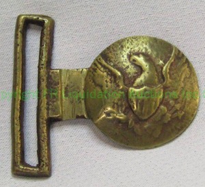 lot 26 image: Antique civil war era brass belt buckle