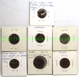 lot 25 image: Assorted Antique tokens