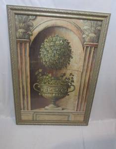 lot 96 image: Framed artwork about 27.5x39