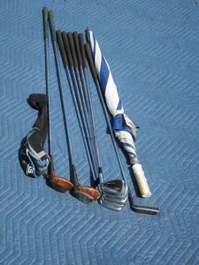 lot 101 image: Golf clubs and &amp Arnold Palmer umbrella (see description)