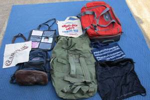 lot 110 image: Totes, duffle bags, backpack