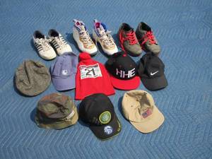 lot 133 image: Youth shoes &amp hats