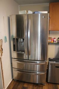 lot 3 image: LG Refrigerator and Freezer Model LMX25984ST 00 with Dual Freezer Drawers and In-Door Ice Dispenser CONTENTS NOT INCLUDED