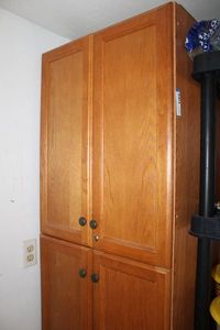 lot 49 image: Locking Storage Cabinet (Unattached from Wall)