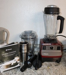 lot 62 image: Vitamix Blender, Recipe Book and Accessories