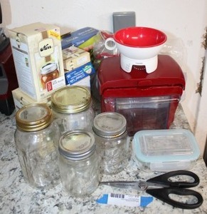 lot 58 image: KitchenAid Scissors, Canning JarsLids, Pop-Up Food Chopper with Changeable Attachments