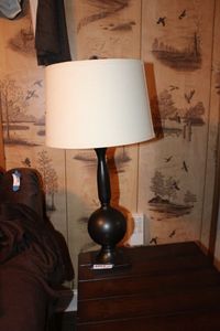 lot 133 image: Metal Globe Table Lamp