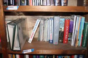 lot 156 image: Books on Shelf Dog Stories, Gardening Books and More