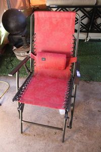 lot 202 image: Bliss Hammocks Red Glider Rocker Chair