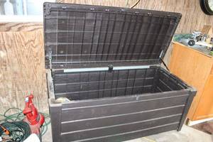 lot 209 image: Keter Outdoor Storage Bin and Contents