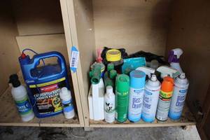 lot 185 image: Contents in Cabinet Cleaners, Carpenter Ant Killer and More
