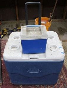 lot 271 image: Large Coleman Cooler Model 6075 and Small Lunch Cooler
