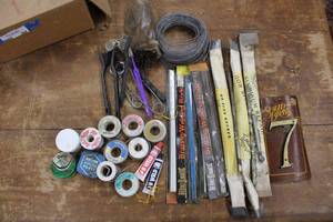 lot 268 image: Generous amount of Soldering Rolls (Some Silver), Brazing Welding Rods, Aluminum Repair Rods