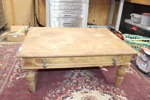 lot 269 image: Antique Coffee Table SOLID WOOD HEAVY