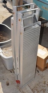 lot 340 image: 2 Folding Aluminum Ramps, 500Lb. Weight Capacity