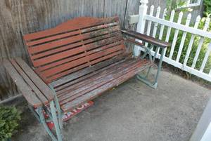 lot 371 image: Patio Bench and Artificial Plants as shown
