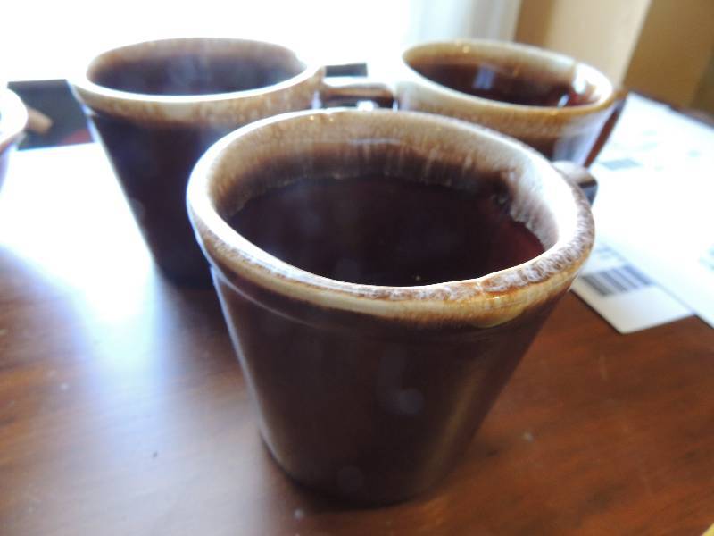 lot 26 image: McCoy - Brown Coffee Mug qty 3...