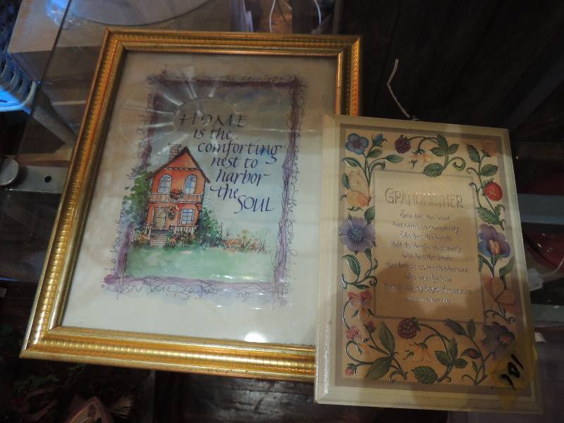 lot 101 image: Grandmother Plaque 6x8 & Home ...