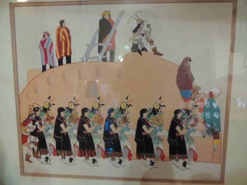 lot 116 image: Indian Art  by Pablita Velarde- BASKET DANCE