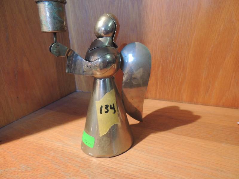 lot 134 image: ANGEL  Candle Holder  Alpaca, Mexico