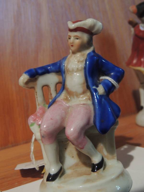 lot 143 image: Occupied Japan Victorian Porcelain Figurine of Man...