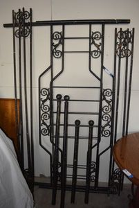lot 13 image: Metal Poster Bed Frame king size bed