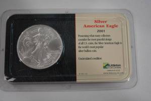 lot 24 image: Silver American Eagle Coin 2001