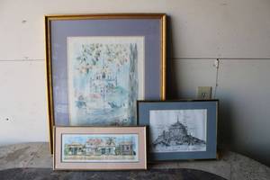 lot 26 image: 3 Lithographs signed by artists, see pictures