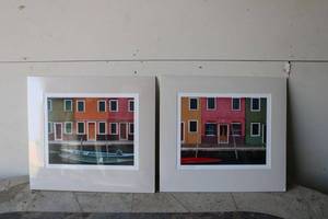 lot 27 image: Photograph Artwork signed by artist Scanlan Photographs Burano Red, Italy and Burano, Italy Both Matted not Framed