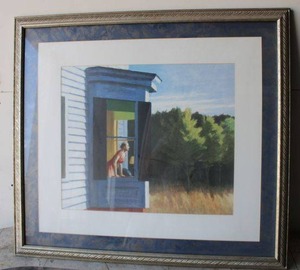 lot 29 image: Cape Cod Morning by Edward Hopper 1950 Print Framed and Matted
