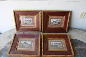 lot 34 image: Set of 4 Country and England Castle Prints