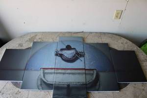 lot 38 image: 5-Piece Hockey Stretched Canvas Wall Art