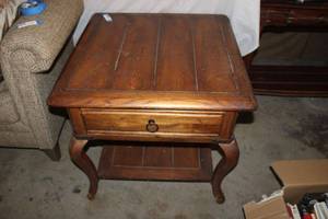 lot 49 image: Oak Distressed Side Table