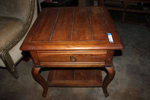 lot 74 image: Oak Distressed Side Table