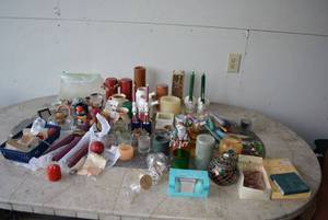 lot 104 image: Candles and Candle Holders, Generous Amount