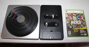 lot 209 image: DJ Hero Wireless Turntable Controller for XBox Plus Game