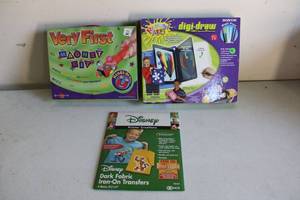 lot 159 image: Very First Magnet Kit, Rainbow Art Digi-Draw, and Disney Printer Creations Iron-On Transfers