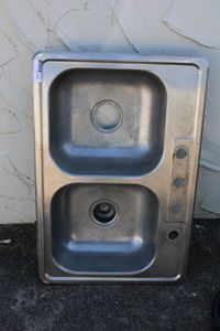 lot 177 image: Stainless Steel double Kitchen Sink