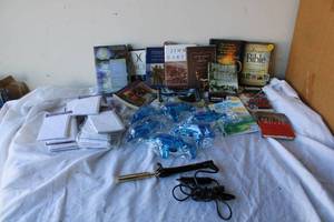 lot 188 image: Books, Bridal Shower Cards, Dolphin Massagers, Hot Comb Hair Straightener