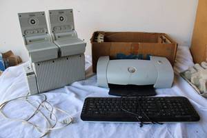 lot 194 image: Dell Printer, Keyboard, Altec Lansing Speaker System