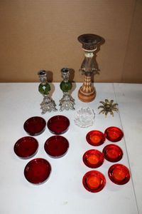 lot 218 image: Candle Holders as shown