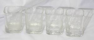 lot 41 image: Crown Royal 2000 Embossed Old Fashioned Whiskey Glasses 3.5 Set Of (4) Four