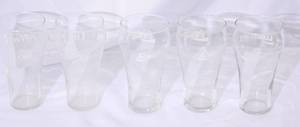 lot 44 image: 5 Vintage Coca Cola Soda Glasses  - super Cute for Floats