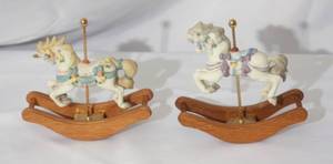 lot 95 image: 2 Carousel Horses Collectibles