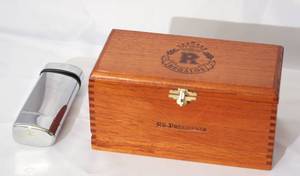 lot 63 image: Regalos Cigar Box & a Silver Plated Silver Cigar Holder