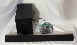 lot 12 image: Phillips Soundbar Home Cinema Speaker CSS2123BF7  Also includes Subwoofer