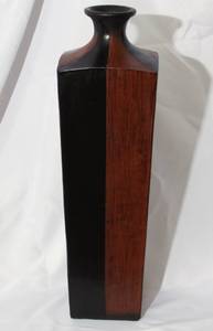 lot 157 image: Tall Wood Vase  - Used for staging only 21 Tall