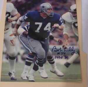 lot 20 image: Dallas Cowboy Bob Lilly  Autograph  HOF #74